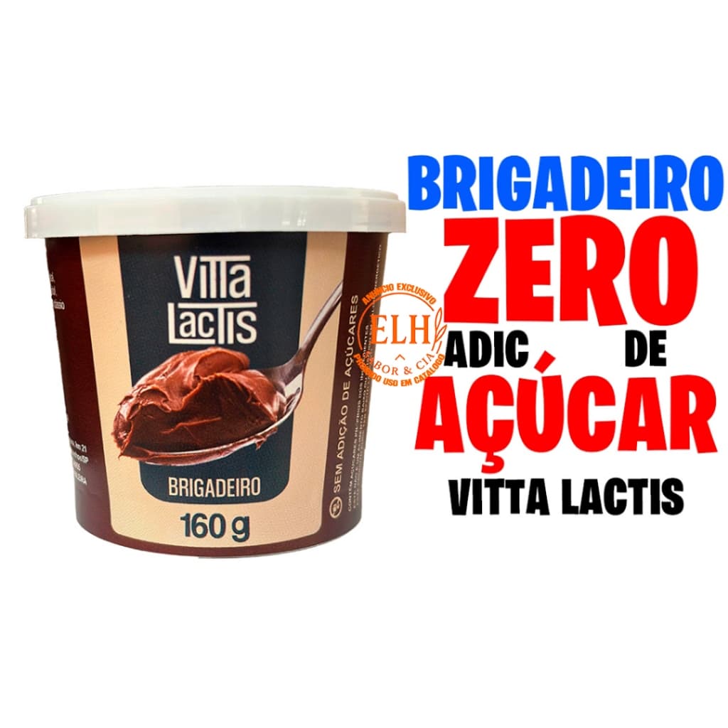 Brigadeiro Zero Açúcar de Colher Cremoso - 160g – Delícia Fitness Vitta Lactis (Novidade Saudável)