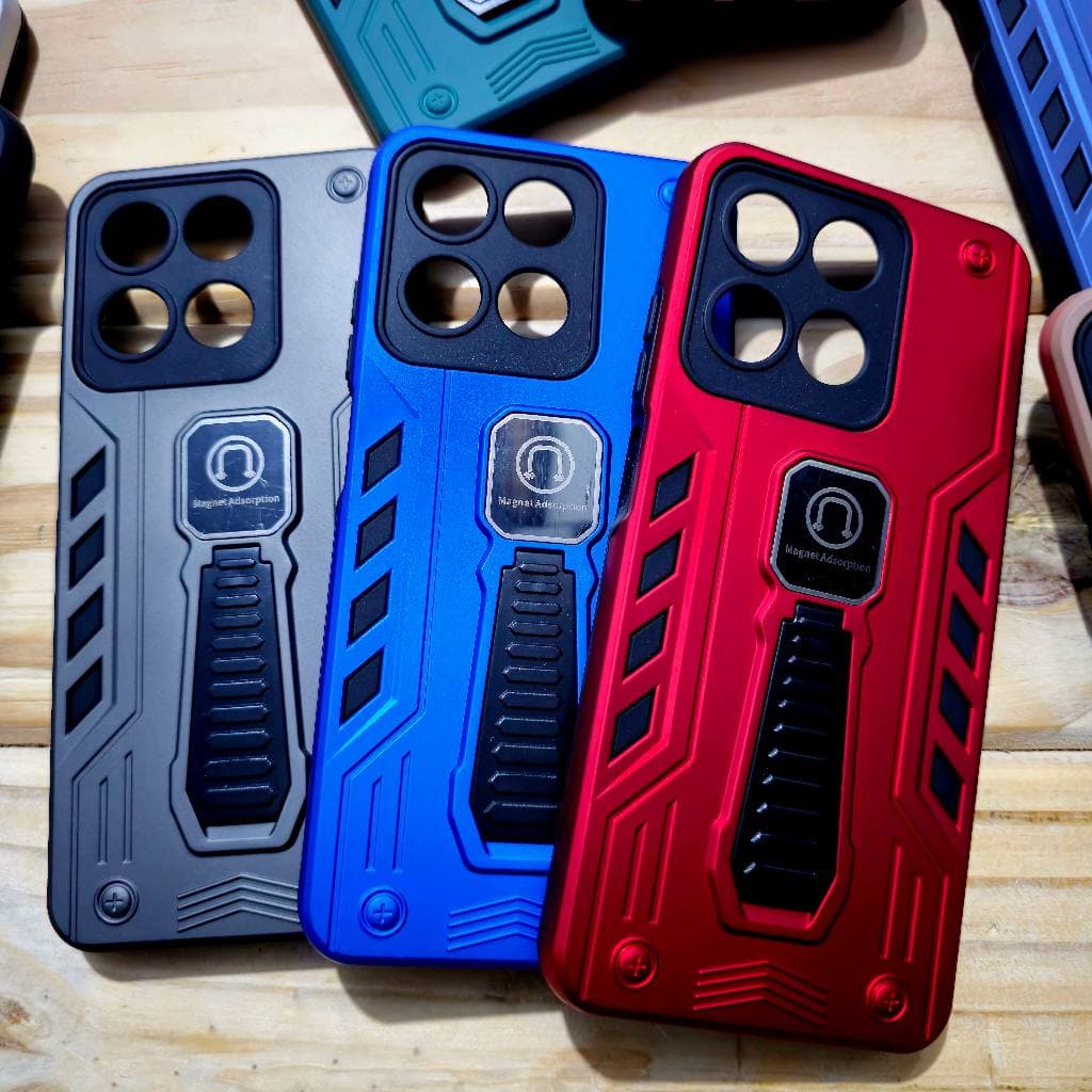 Capa capinha anti impacto silicone com Suporte para Motorola Moto G56 / Moto G06 / Moto G86  - Magnético