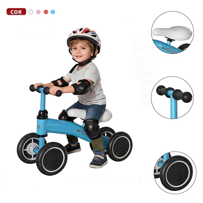 Bicicleta De Equilíbrio Andador Infantil Sem Pedal 4 Rodas P14