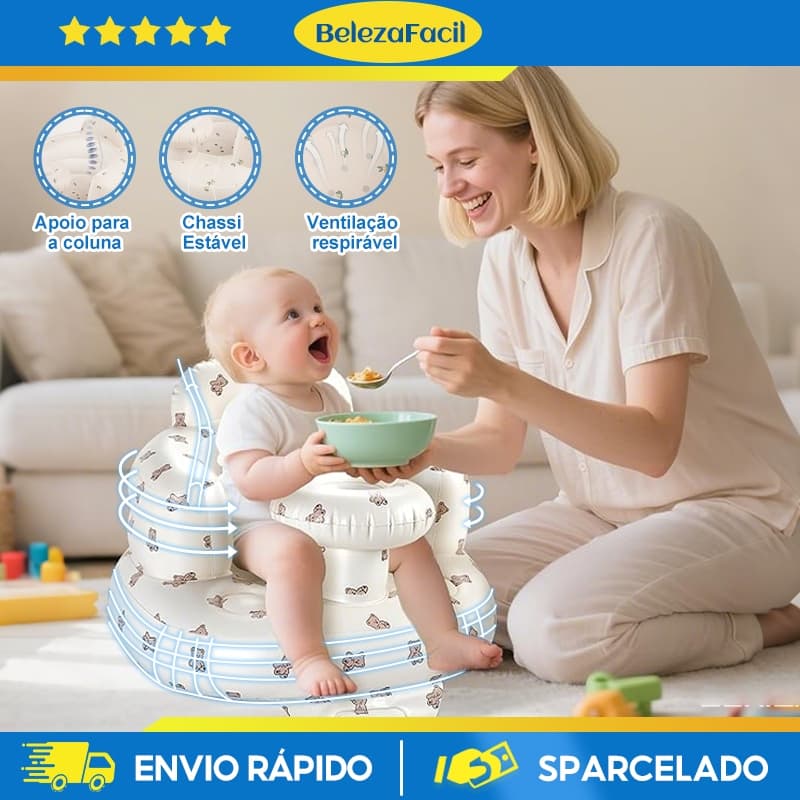 Sofá Infantil Inflável-Cadeira Portátil Assento De Bebê Inflável Automático Para Sofá