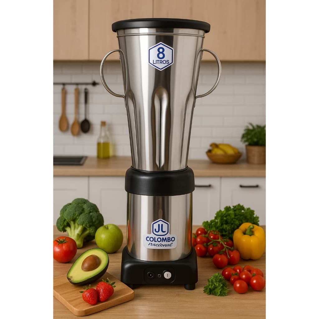 Liquidificador Profissional 8 Litros Com Motor Potente Baixa Rotação Inox 304