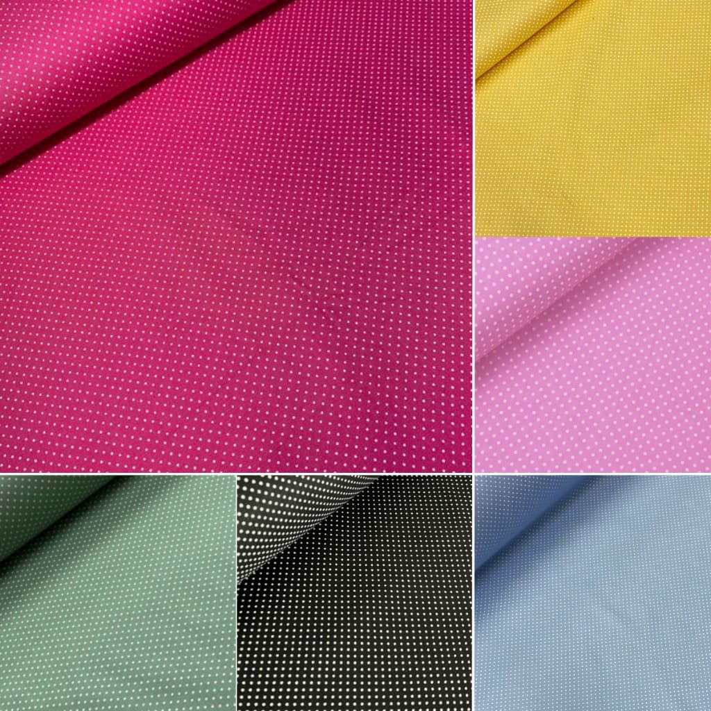 Tecido Tricoline Micro Poá Várias Cores 1,50mt 100% Algodão Patchwork Artesanato Bolinhas Coloridas