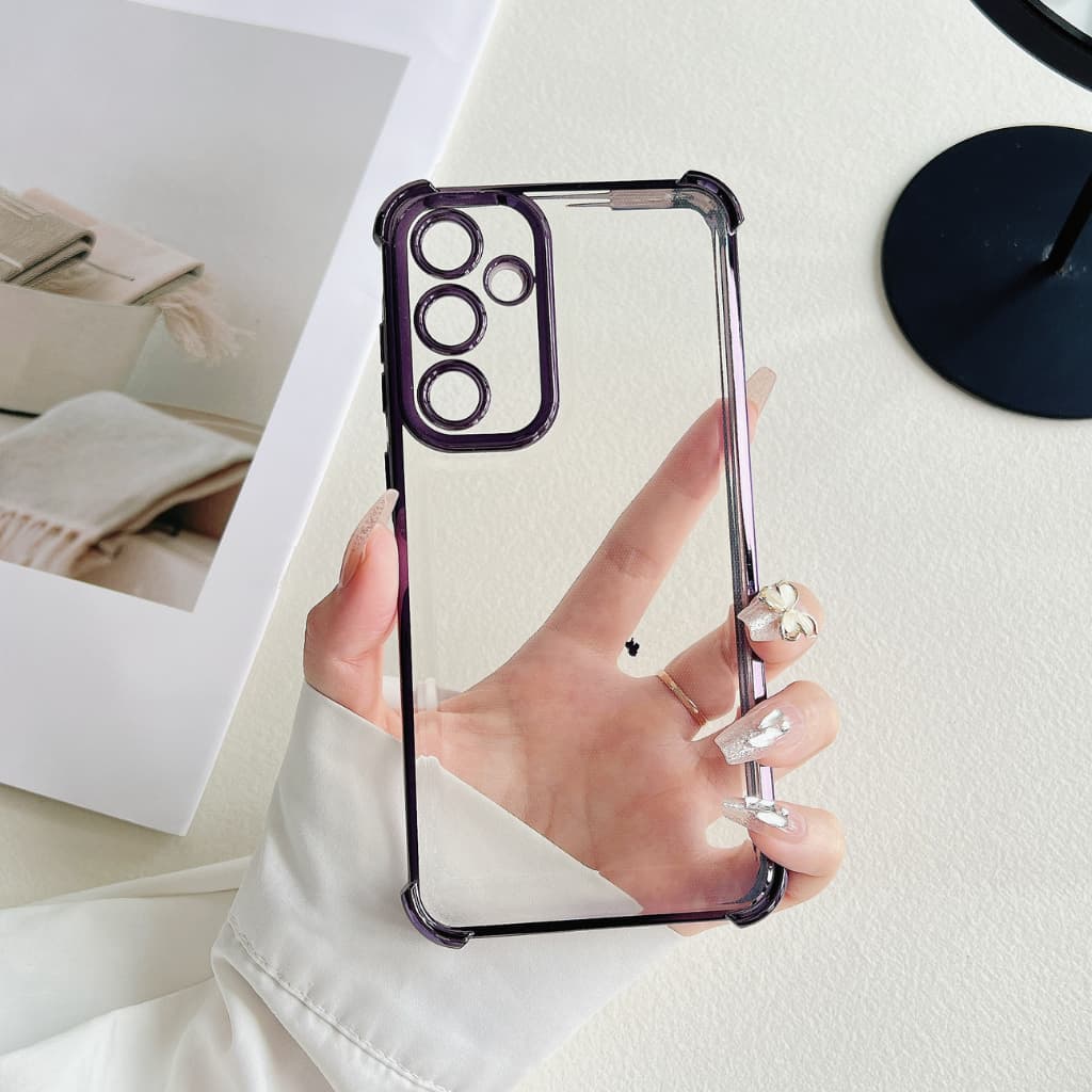 Capa Capinha Galaxy S26PLUS S26ULTRA S25FE S25ULTRA S25PLUS S25EDGE S24FE S23FE S21FE S20FE Transparente Borda Colorida