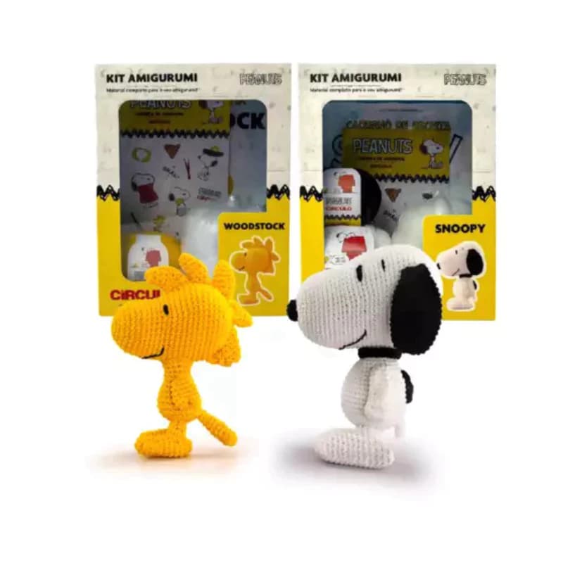 Kit Amigurumi Peanuts Crochê Completo – Material para Bonecos Artesanais