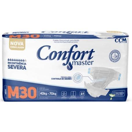 Fralda Geriatrica Confort Master Descartáveis Adulto