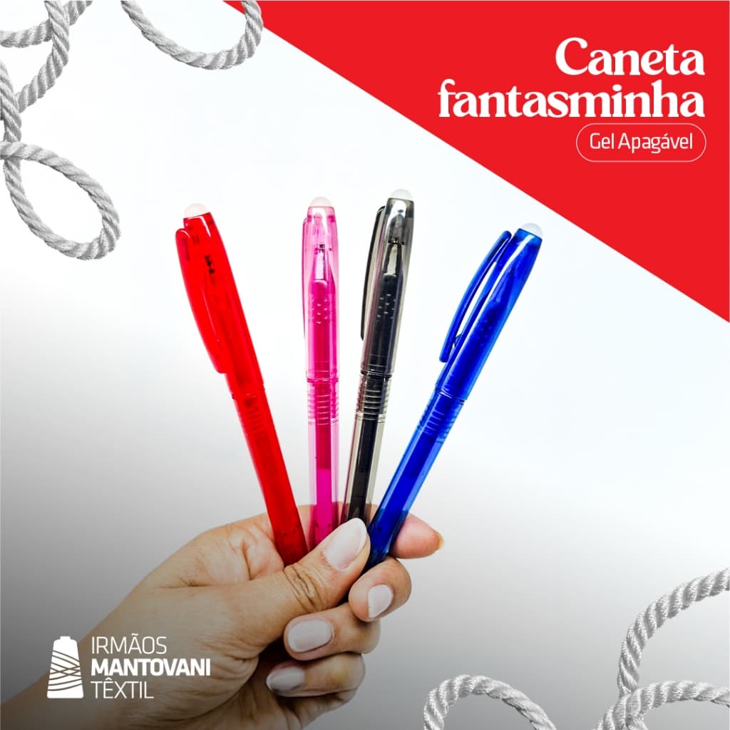 Caneta Fantasminha Gel 0.5mm – Apaga com Calor | Tecidos, Bonecas, Patchwork