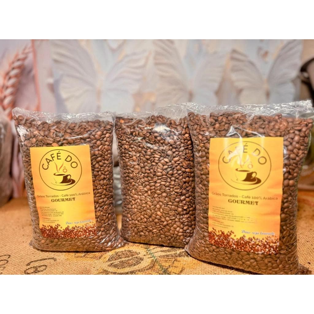 KIT 2 PCT 250gr| Café em grãos 100% ARÀBICA torrado- Café do Vô gourmet