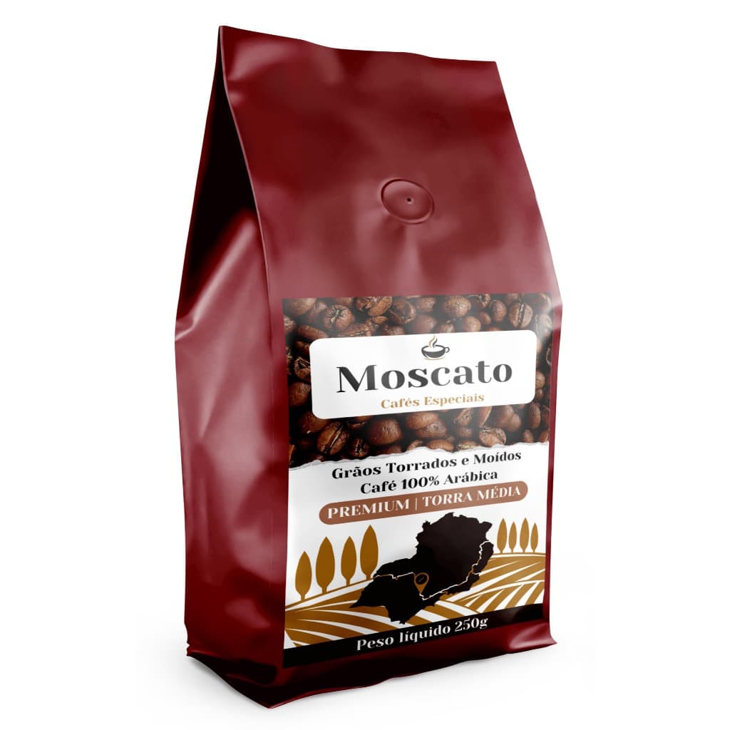 Café em Grãos Premium Torra Média 250g || Café Moscato