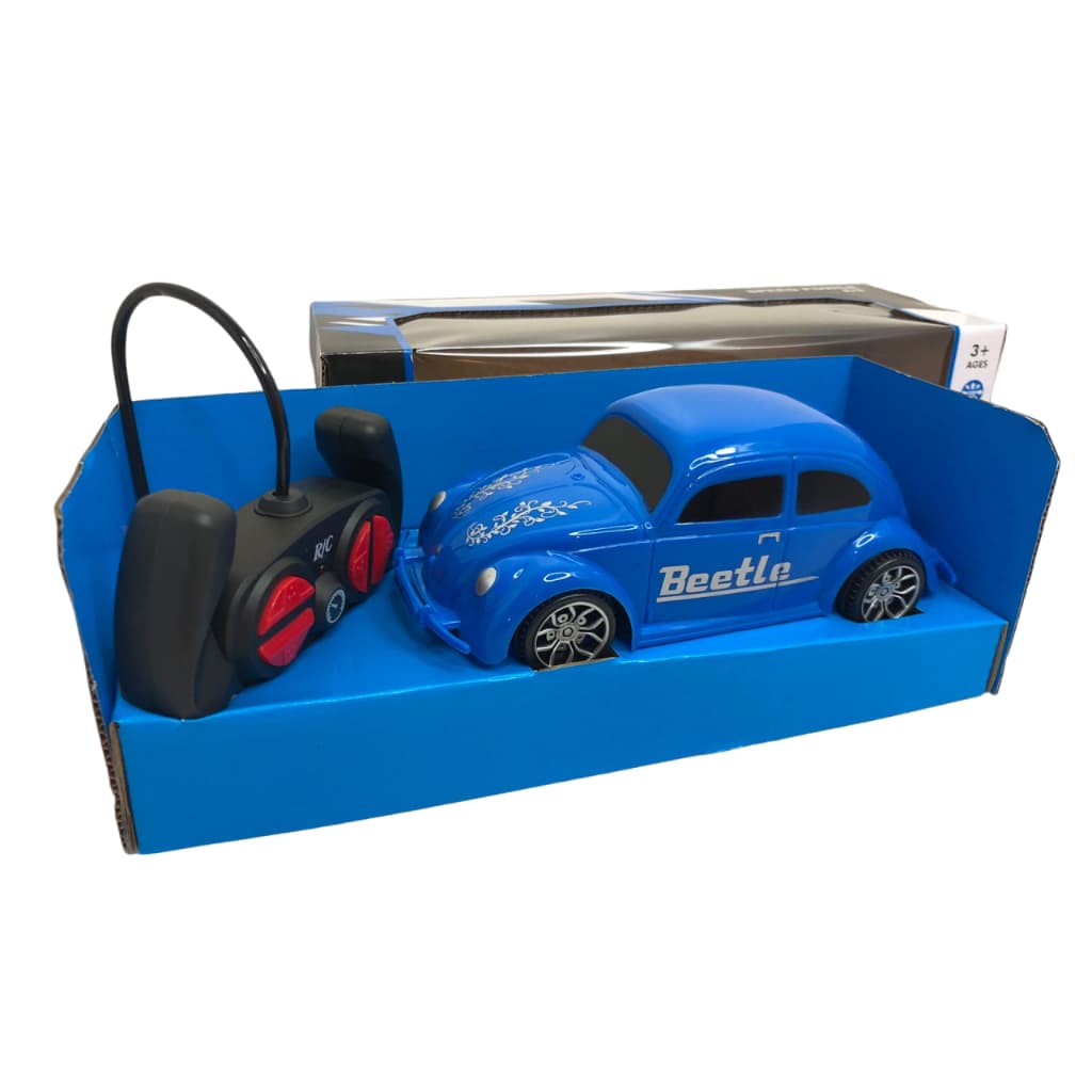 Carrinho de Controle Remoto Fusca Beetle Azul 1:18 ou Camaro Amarelo + 5 Pilhas inclusas