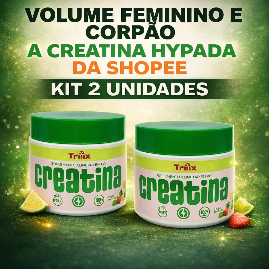 Kit 2un Triiix Perfect 3em1 Creatina Pré Treino Termo Vendedor Exclusivo