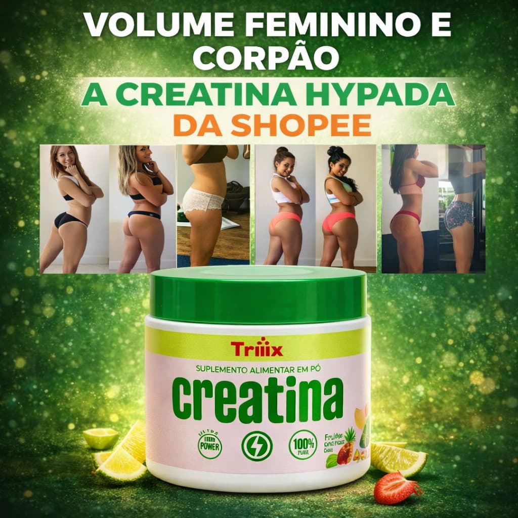 Creatina P/ Corpão - Saborizada Feminina 3 em 1 | Termo + Pré Treino | 150g Triiix Original Loja Exclusiva