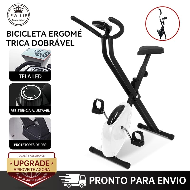 Bicicleta Ergométrica Dobrável Vertical Resistência Magnética X-Bike Indoor