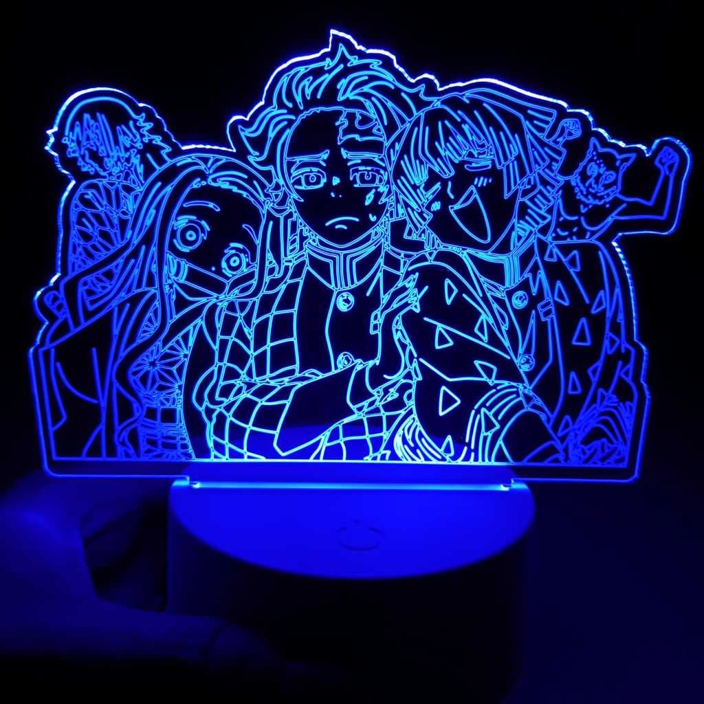 Abajur Luminária Anime Demon Slayer Agatsuma Zenitsu Ac0277 Led 3D de Mesa Luz Noturna Presente Criativo Decoração geek