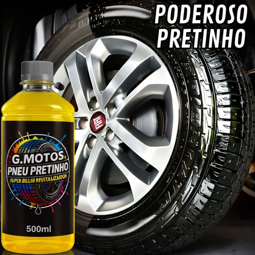Pneu Pretinho Automotivo G MOTOS – 500ml Brilho Intenso Nos Pneus De Carros E Motos