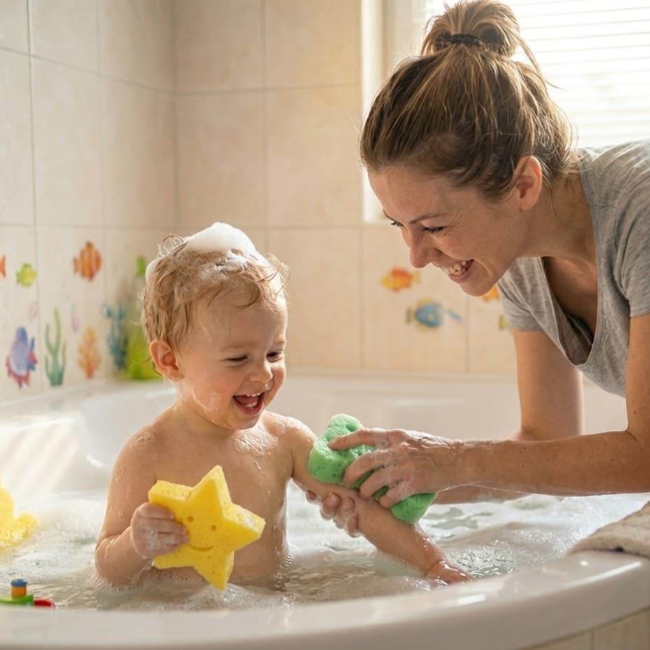 Esponja de Banho Divertida Infantil Criança Bebê Macia Desenho Bichinhos Coloridos Suave Delicada
