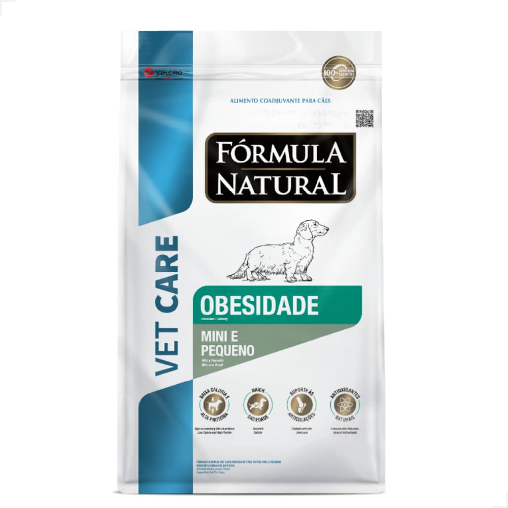 Ração Para Cachorro Cães Fórmula Natural Vet Care Obesidade Mini Pequena 2kg