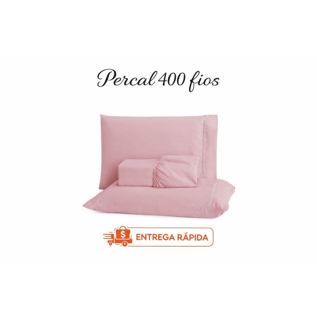 Jogo de Lençol 3 peças 400 Fios Cama Casal cama Box MicroPercal Penteado e Acetinado talismã