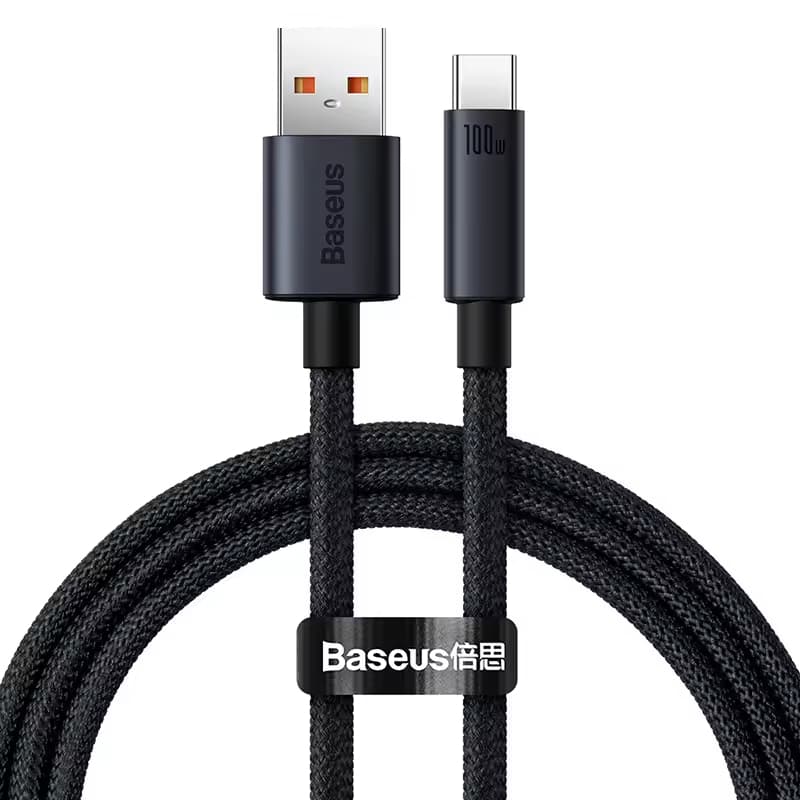 Cabo USB-C Baseus 100W 5A Original – Carregamento Rápido Tipo C
