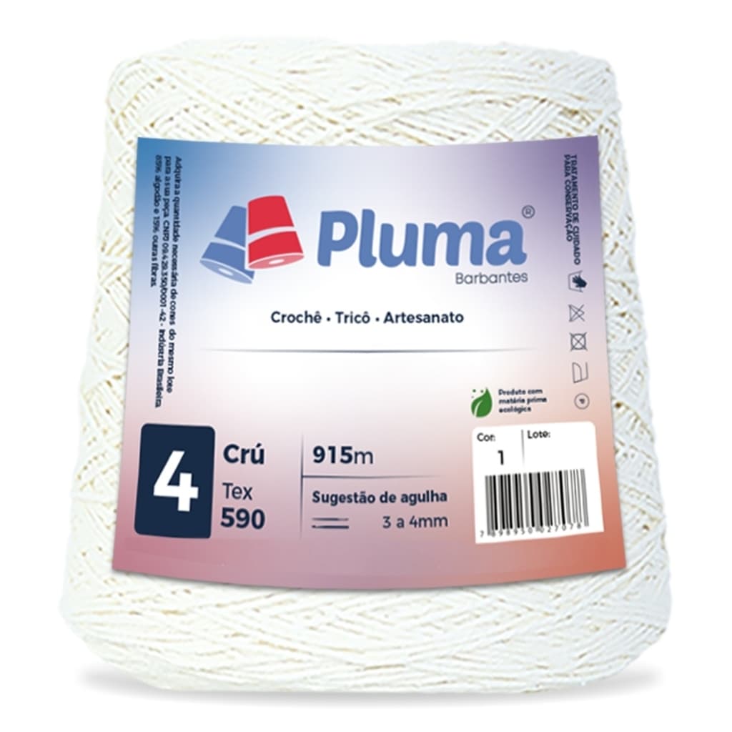 Barbante Cru Linha Fio Para Crochê Tricô Algodão Macio Artesanato 600g Decoração Tapetes Pluma