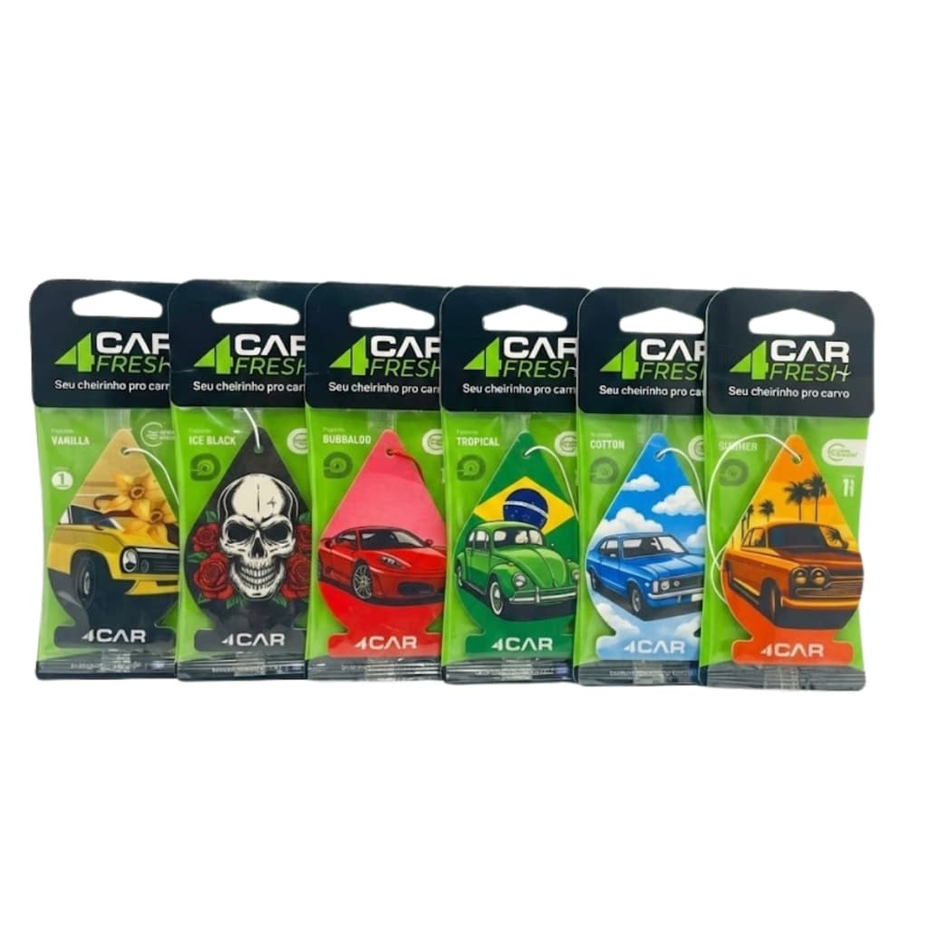Kit 8 Folhinhas Aromatizantes De Carro - Perfume Automotivo