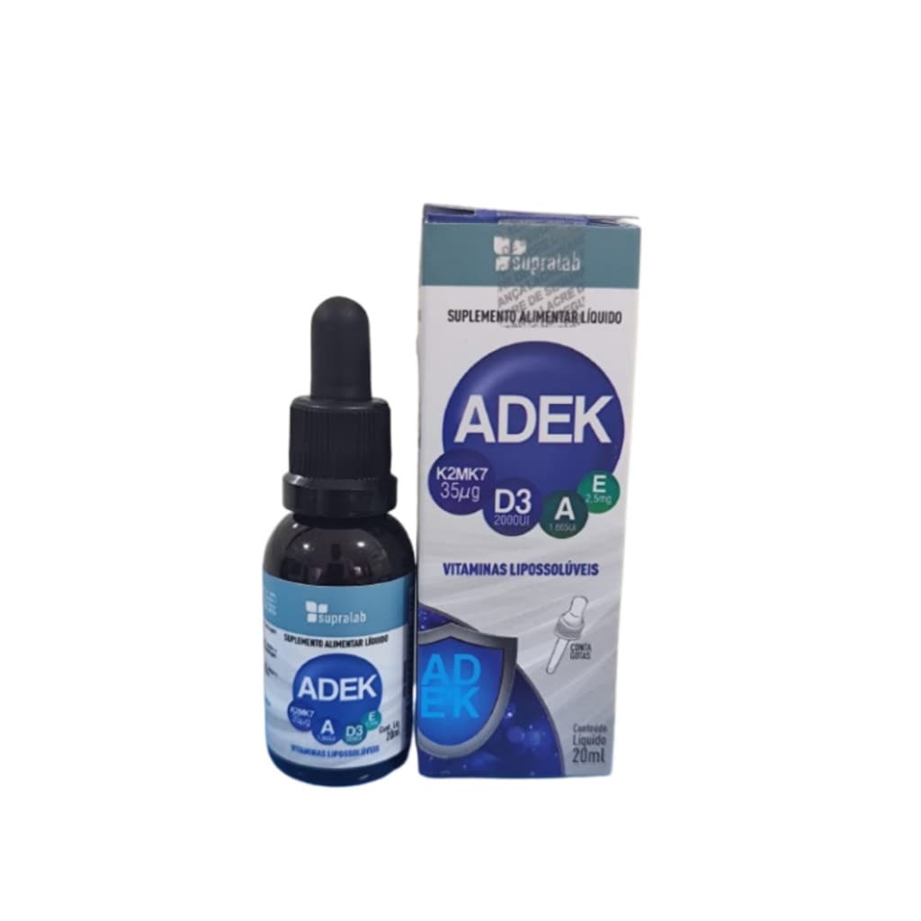 Vitamina D3 +  K2  + A +  E Vitamina  ADEK 20 ml 1 frasco gotas D3 2000ui