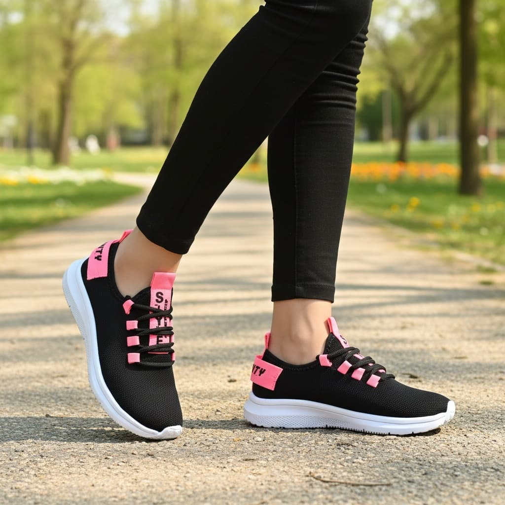Tênis Feminino e Masculino Calce Fácil Malha Respiravel Academia Corrida Caminhada