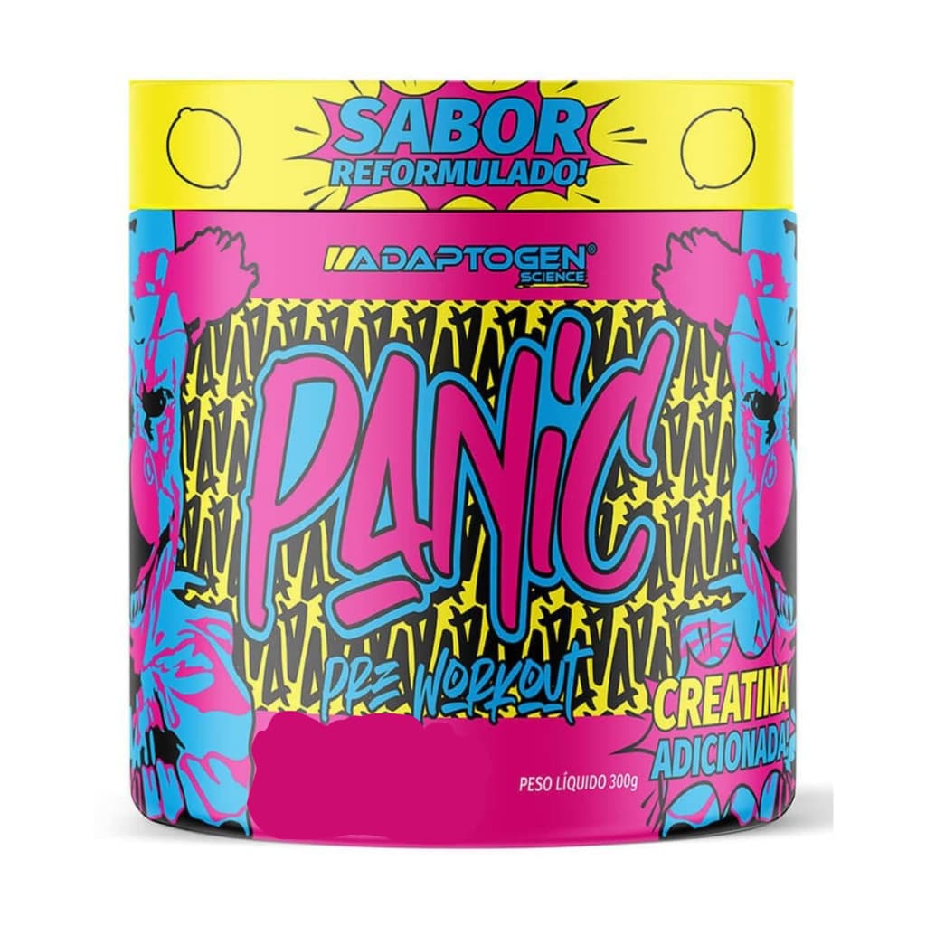 Pre Treino - Panic 300g Foco Energia Varios Sabores - Adaptogen
