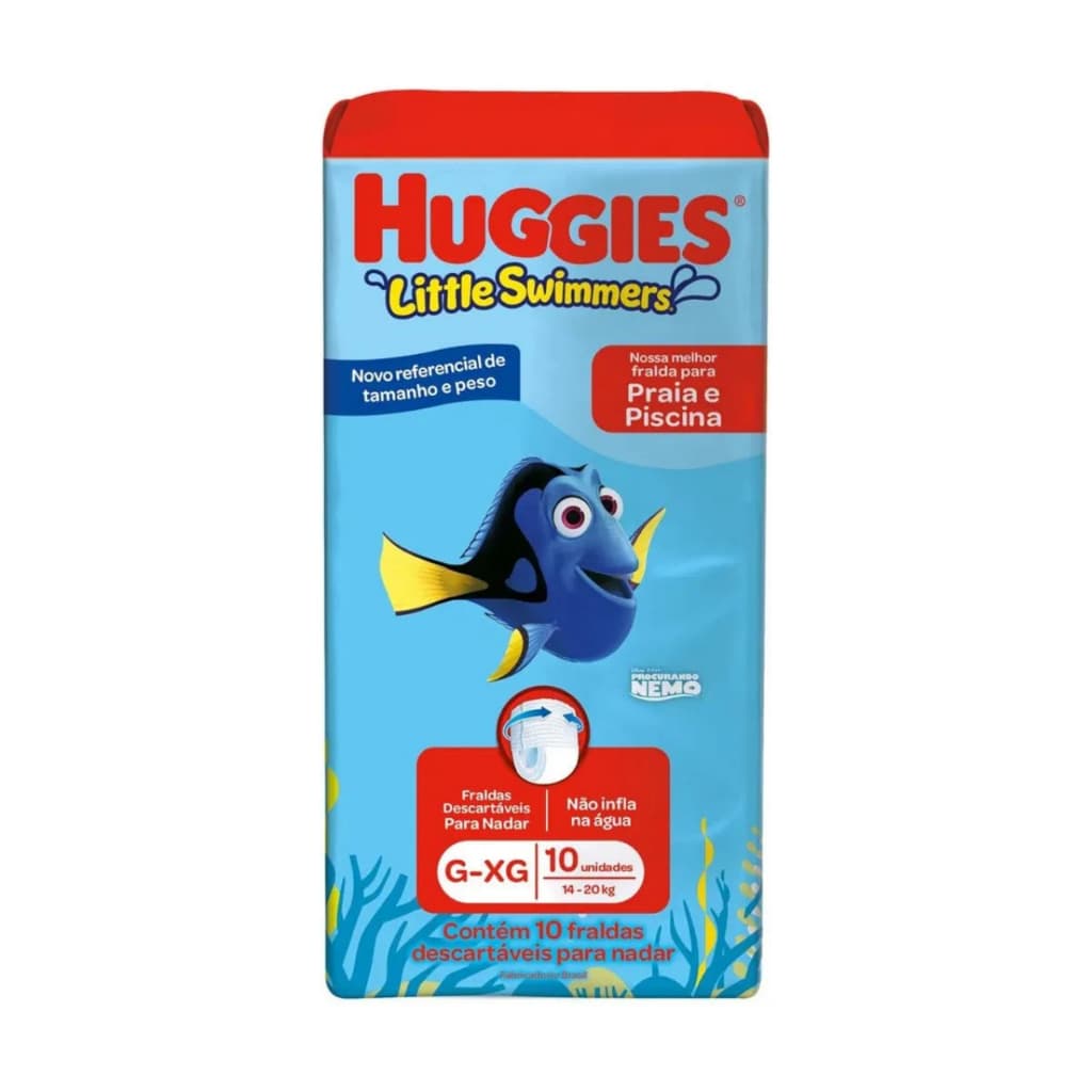 Fralda Huggies Para Nadar Praia e Piscina com 10 unidades (G-XG 14 a 20kg)