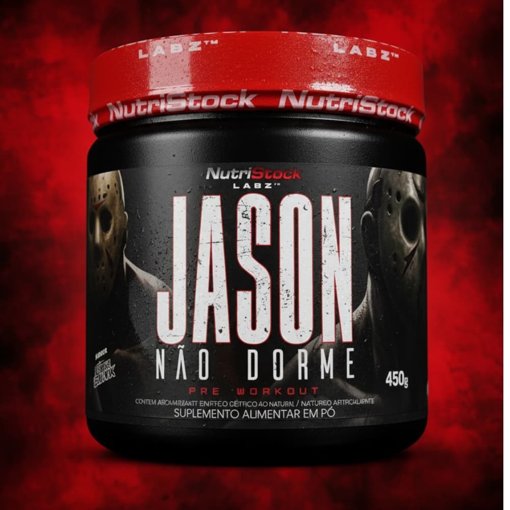 Pre Treino Jason Não Dorme Original 450g | Energia Extrema | Foco Máximo | Explosão nos Treinos