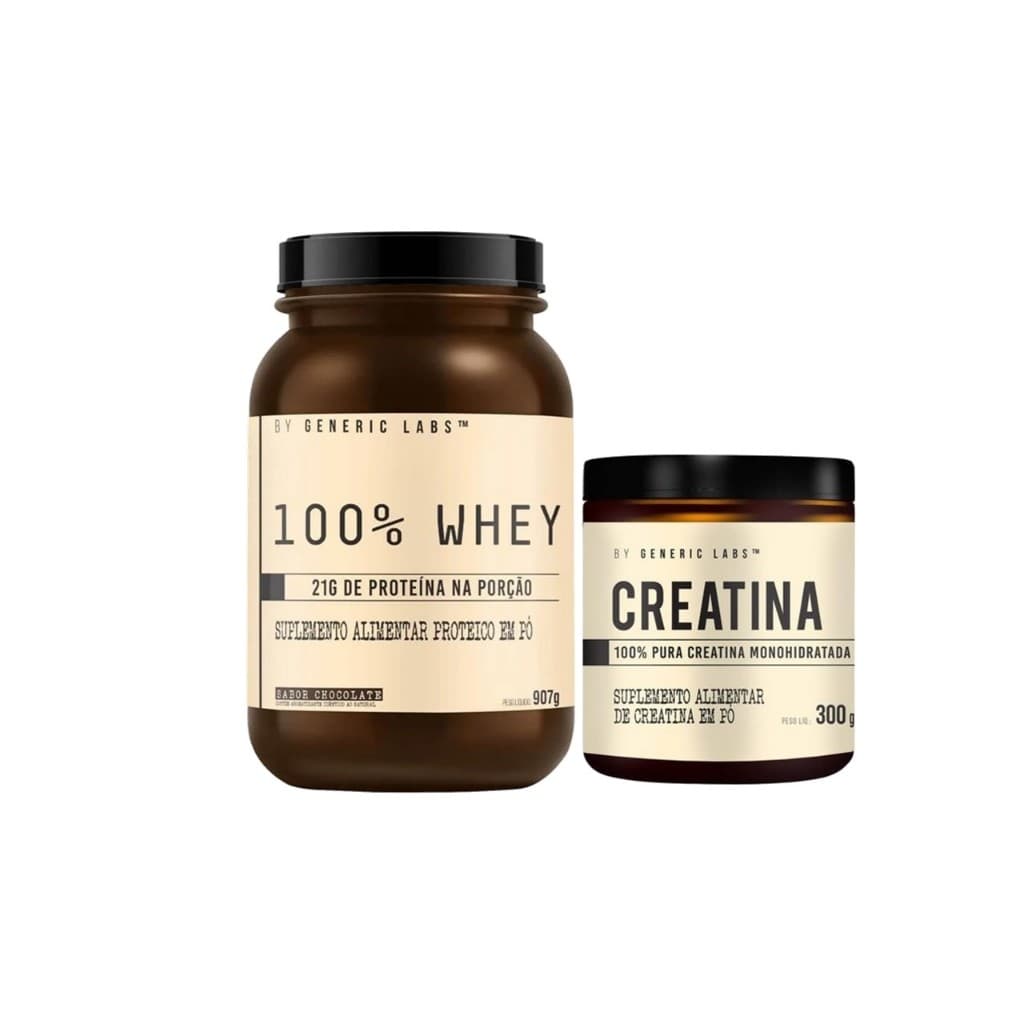 100% whey protein Linha premium 900g Chocolate + Creatina 300g Pura monohidratada