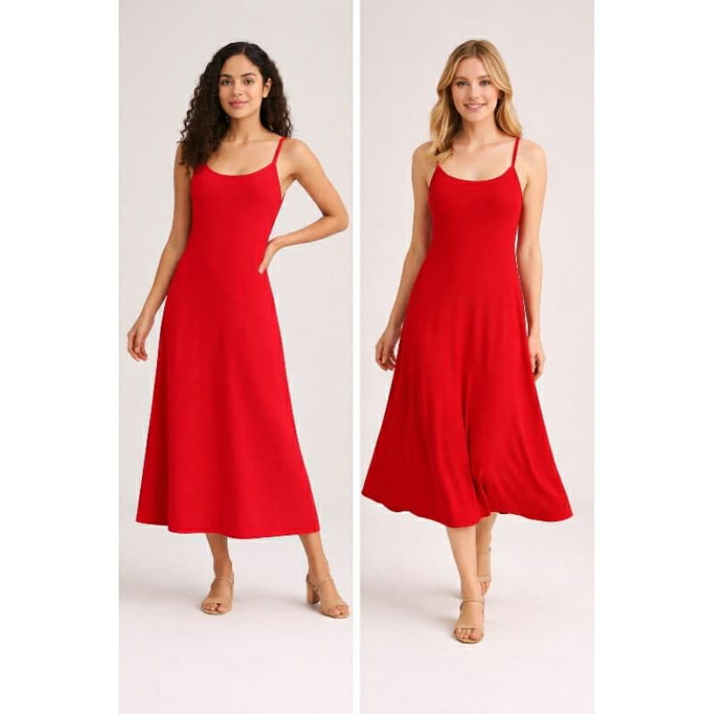Vestido Vermelho, Vestido para Natal, Vestido Midi, Vestido Longo.