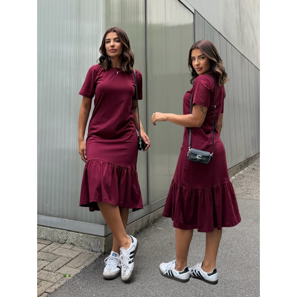 Vestido Feminino Midi Moda Evangélica Casual Social Elegante Confortável