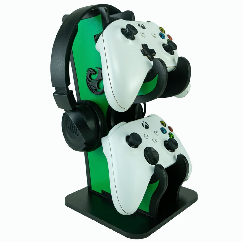 suporte controle e headset para videogame ps4 ps5 Xbox Verde El mejor soporte para mando y auriculares para PS4,ps5