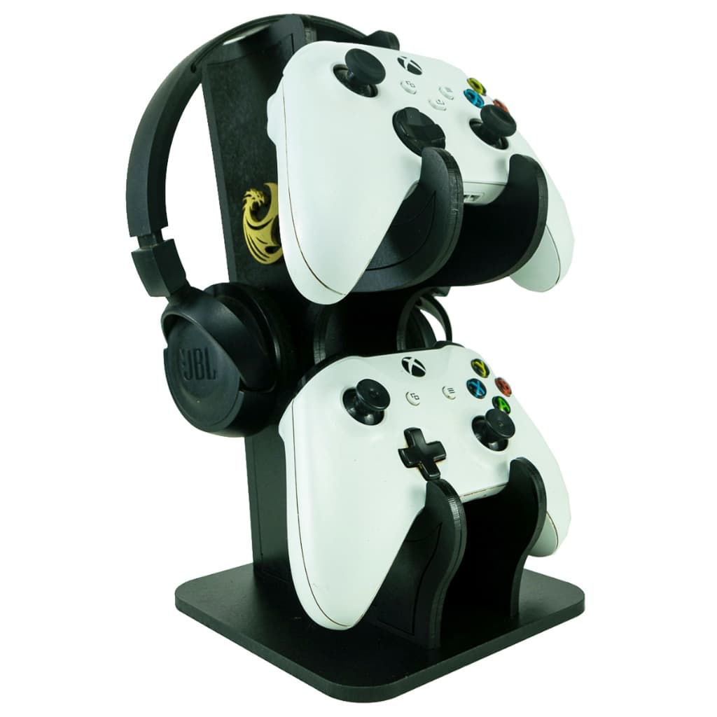 melhor suporte de controle e headset para videogame ps4 ps5 Xbox Preto  Best controller and headset stand for PS4, PS5