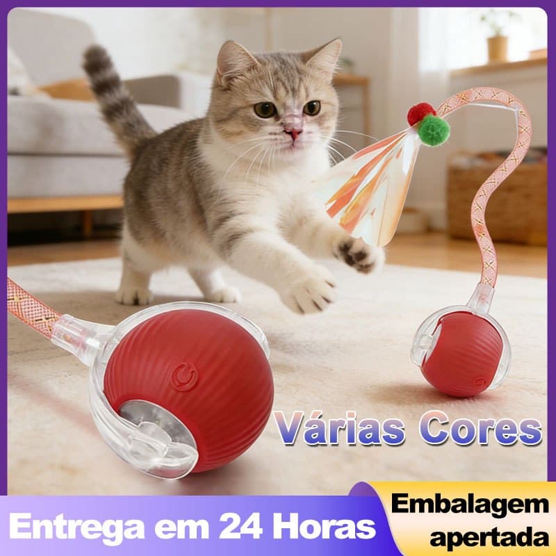 Inteligentes Brinquedos Para Gatos Bola De Rolamento Automática Cauda Falsa USB Recarregável
