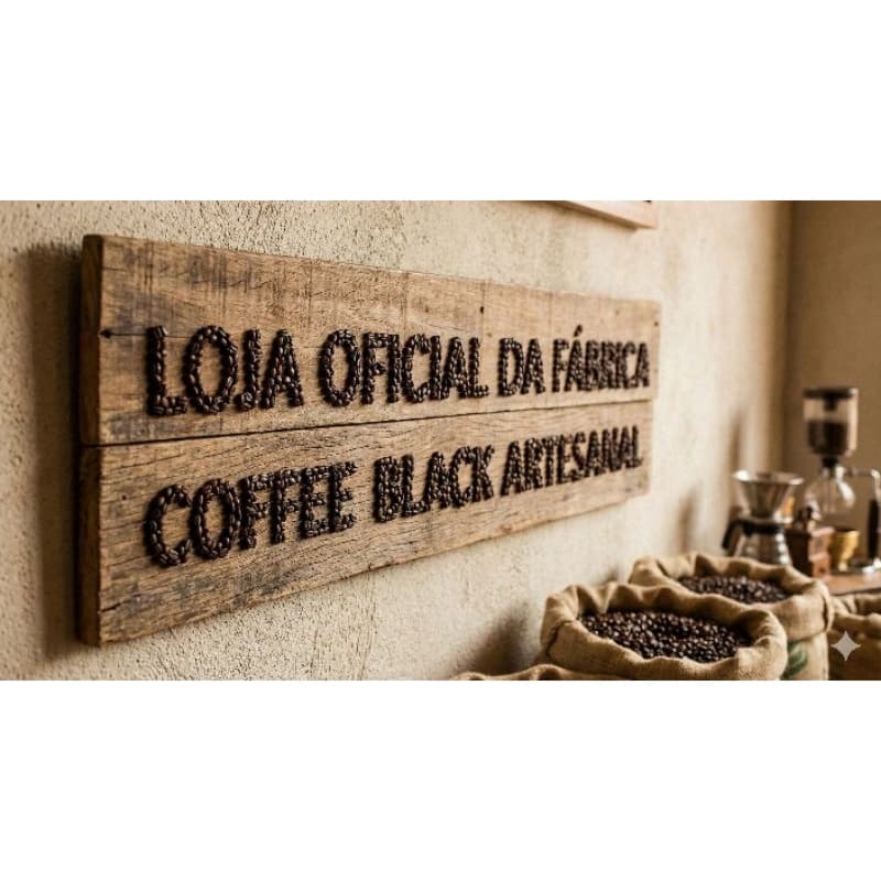 Café em grãos torrados artesanal Coffee Black 1kg