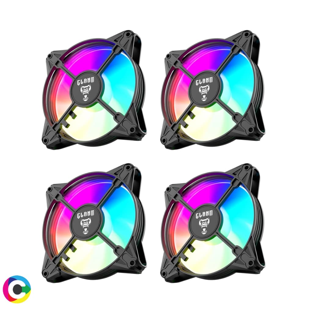 Kit 4 Cooler Ventoinha Gamer Fan para PC Gamer LED A-RGB 120MM