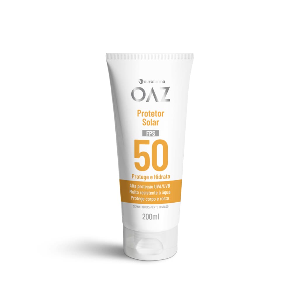 Protetor Solar OAZ Eurofarma FPS 50 200ml | Alta Proteção | Toque Seco | Não Gruda | Rosto e Corpo