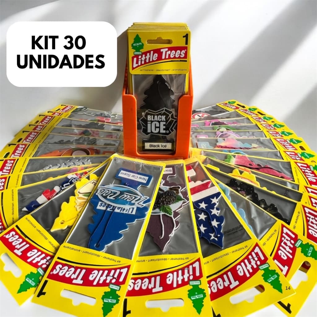 Aromatizante Little Trees Original Cheirinho para Carro e Ambientes kit 30 unidades