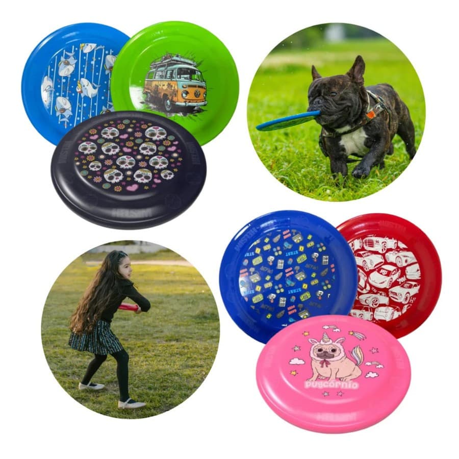 Frisbees Coloridos Discos Reforçado Diversão Alegria Levesa Para Toda Família e Pets