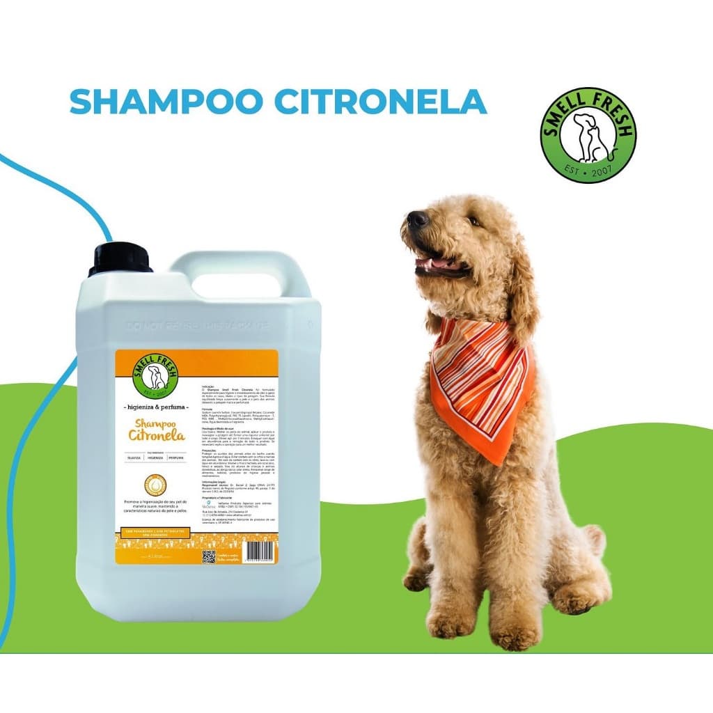 Shampoo Pet Citronela Smell Fresh 5L (para cães e gatos)