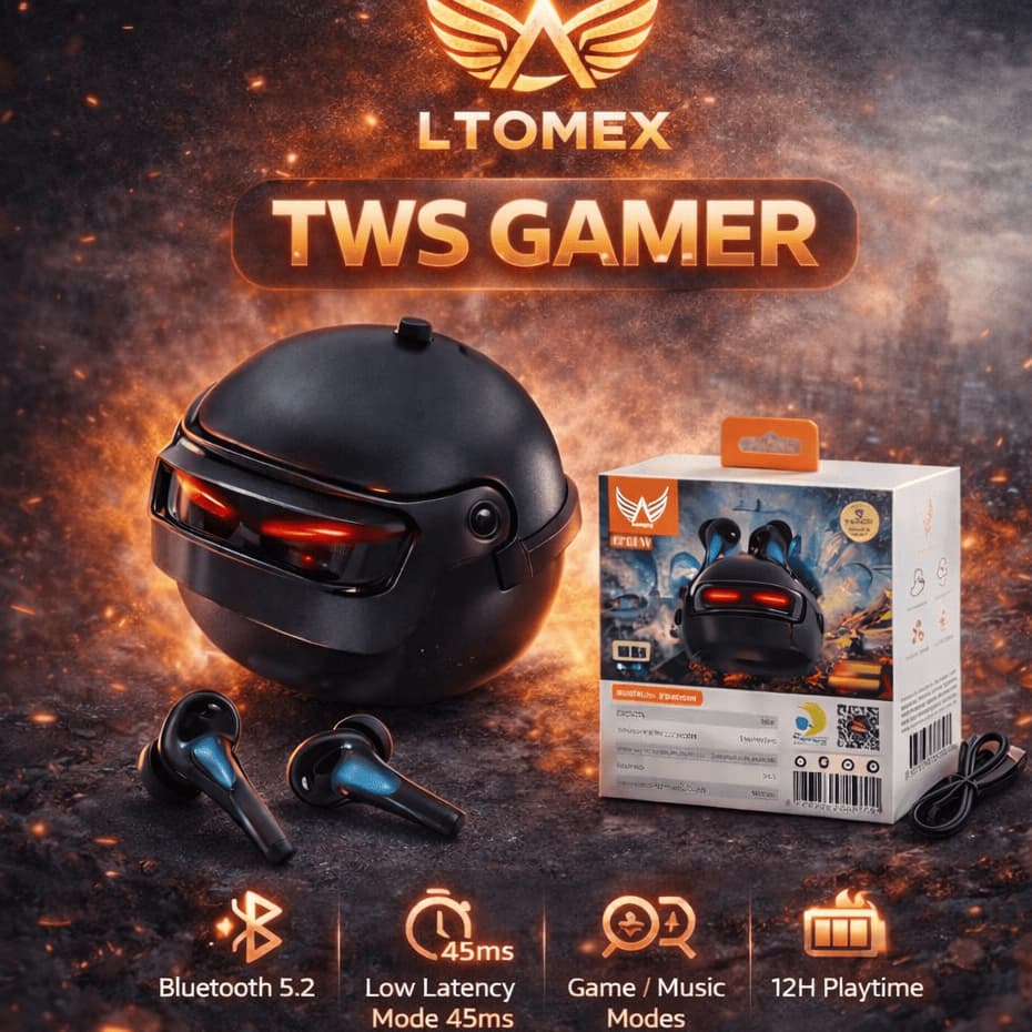 Altomex Fone de Ouvido Gamer Bluetooth Sem Fio com Cancelamento de Ruído Preto