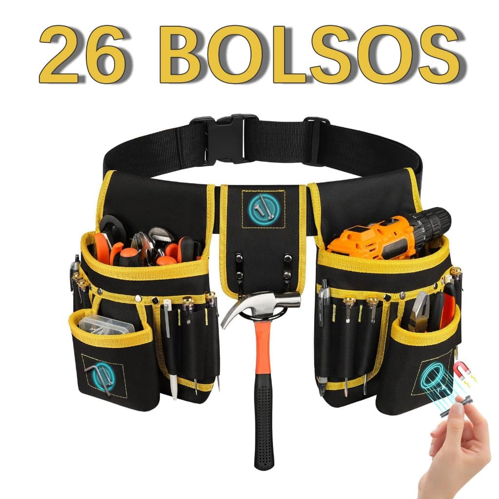 Cinto de ferramentas para eletricista bolsa de ferramentas multifuncional grande capacidade para pendurar na cintura