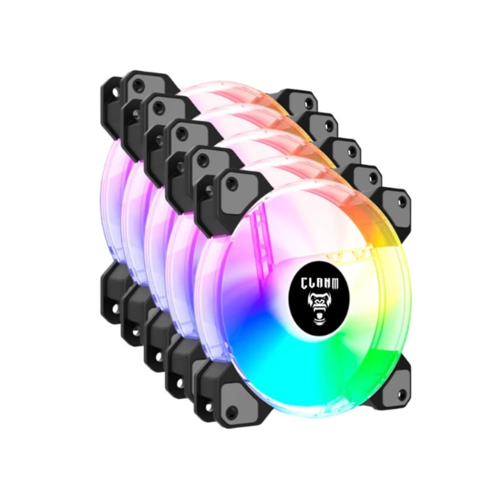 Kit com 5 Coolers Fan VEX ARGB 120mm 15 LEDS Forte Silencioso com Alto Desempenho Computador Gamer