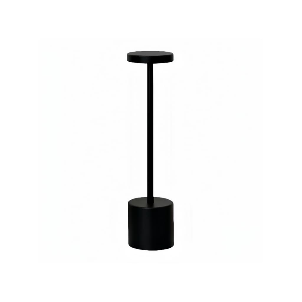 Luminária Abajur Mesa Led Touch Dimerizável S/ Fio Portátil Recarregável Lâmpada 3 Toques Preto