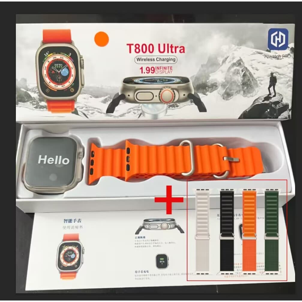 2026 Nova Série 8 Relógio T800 Ultra Smart Watch NFC Esportivo Sem Fio À Prova D'água
