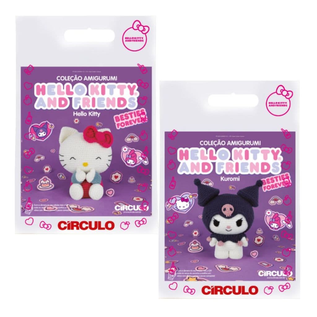 Kit Amigurumi Hello Kitty Friends - Crochê