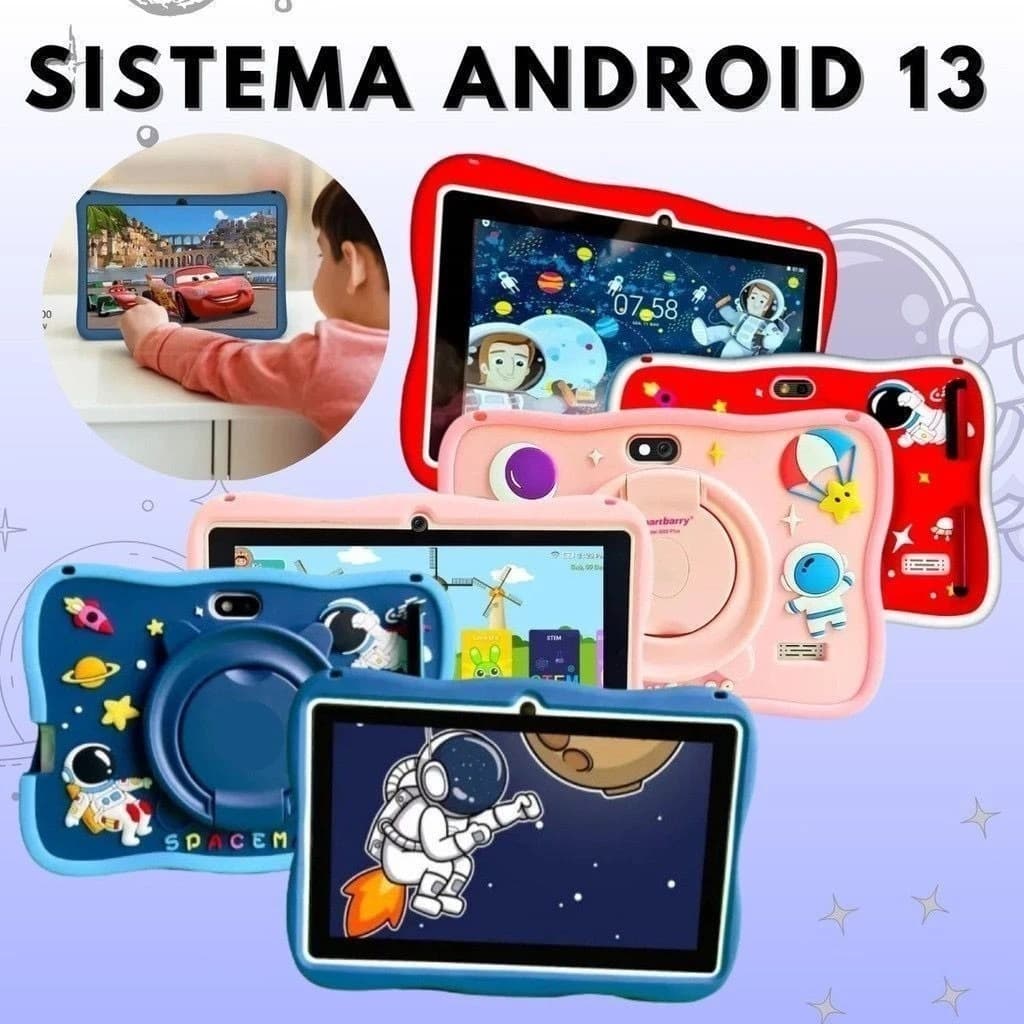 Tablet Infantil 7 Polegadas WiFi Bluetooth Android Super Resistente para Estudo e Diversão
