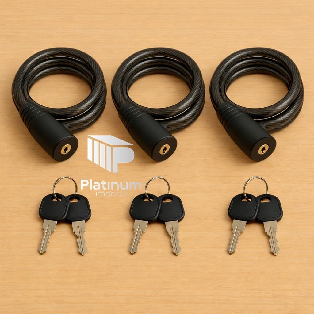 Corrente de Segurança Bike Cadeado com Chave Antifurto Aço Reforçado Cabo 12mm Para Moto Bicicleta Portão Moto Reforçada
