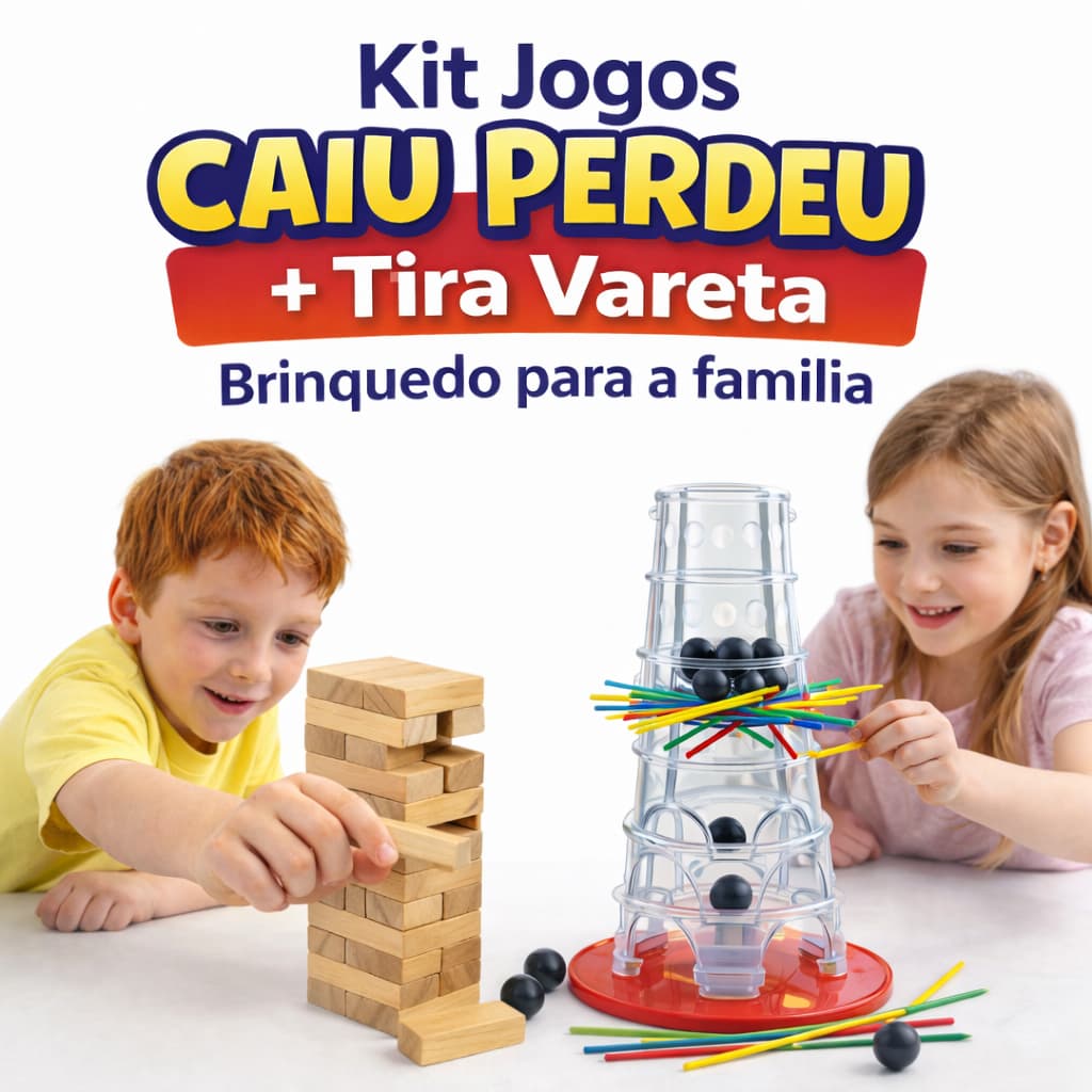 Jogo Caiu Perdeu Tira Vareta Estratégia Equilíbrio Diversão Família Jovens e Adultos